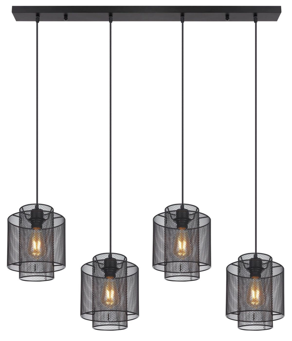 Suspension Augustin noire mat