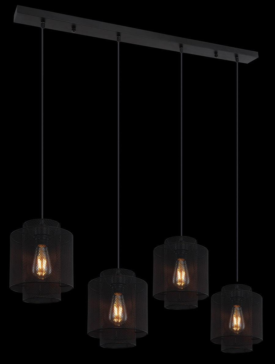 Suspension Augustin noire mat