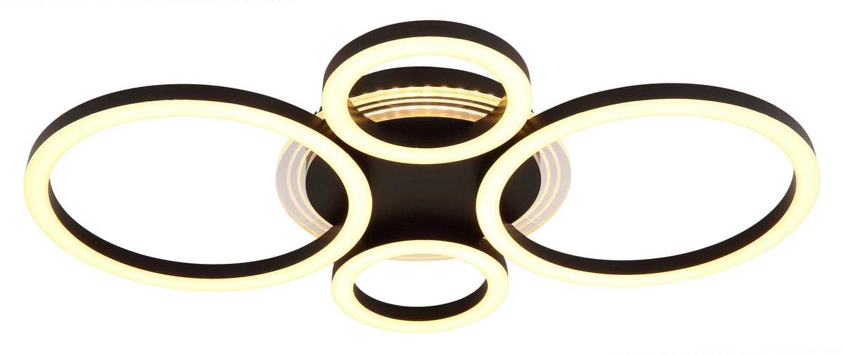 Plafonnier Loretta noir mat