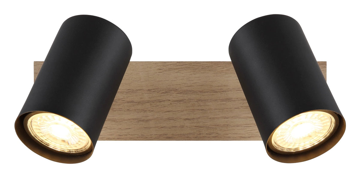 Spot Linca noir mat, H 15,2 cm (57905-2)