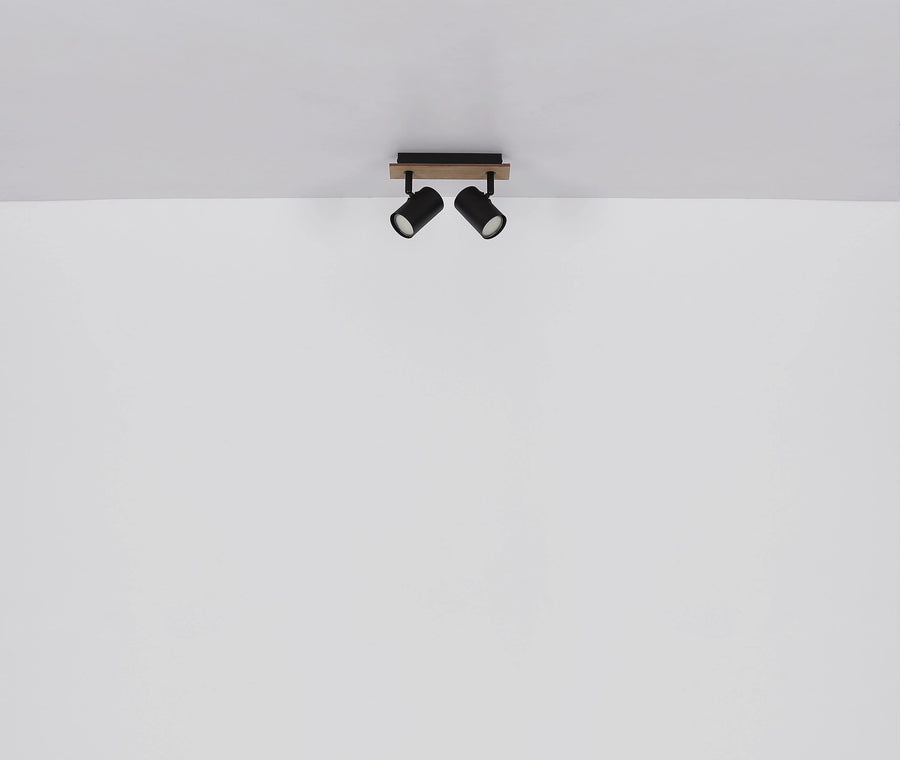 Spot Linca noir mat, H 15,2 cm (57905-2)