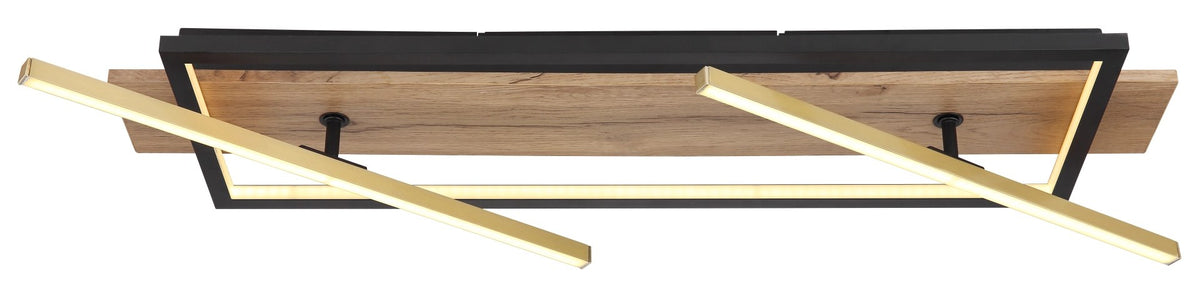 Plafonnier Beatrix noir mat, L 40,5 cm