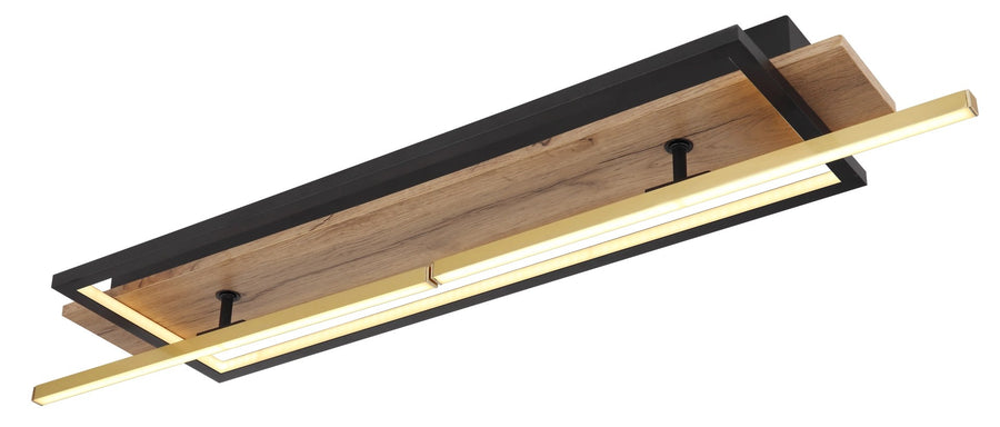Plafonnier Beatrix noir mat, L 40,5 cm