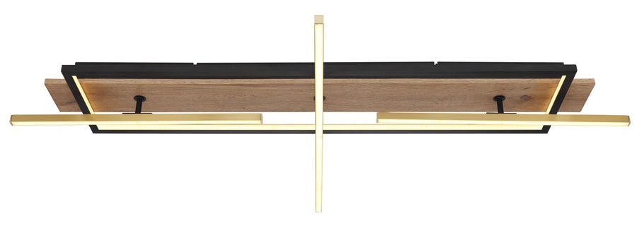 Plafonnier Beatrix noir mat, L 60,5 cm