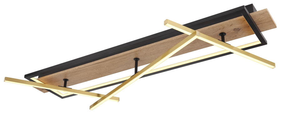 Plafonnier Beatrix noir mat, L 60,5 cm