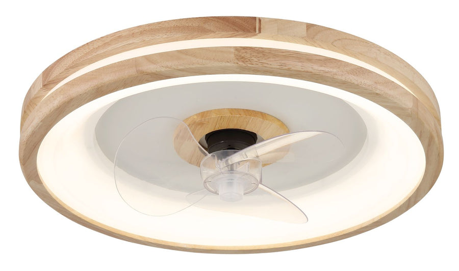 Ventilateur de plafond lumineux Gatian blanc mat