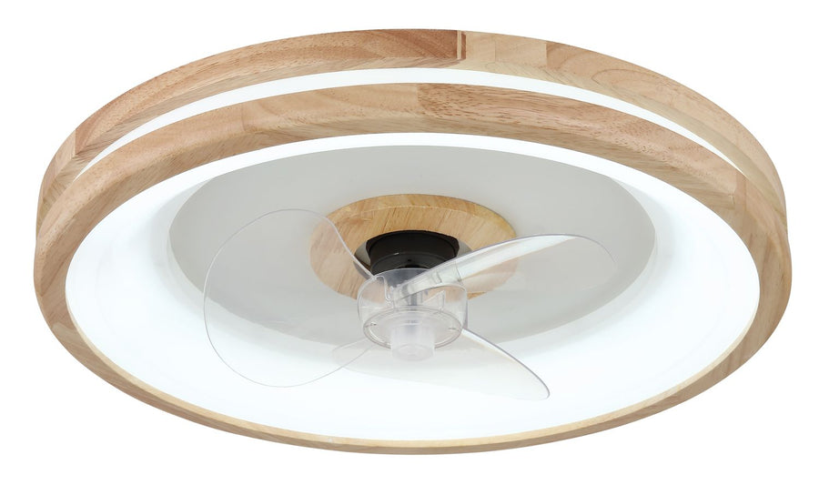 Ventilateur de plafond lumineux Gatian blanc mat