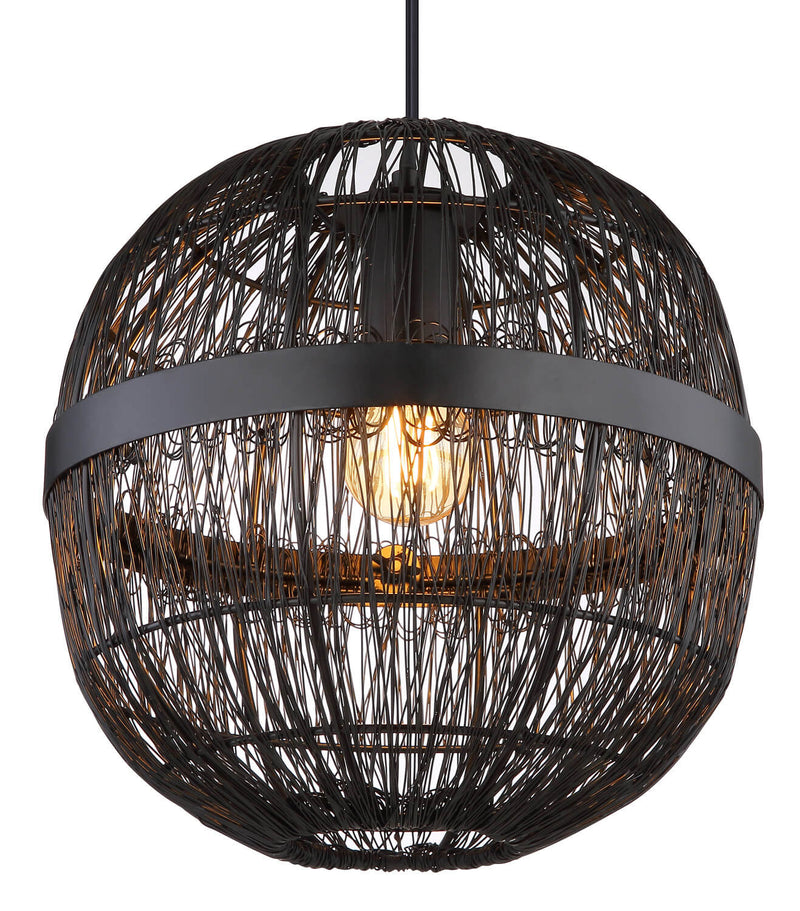 Suspension Hermi Ii noire mat (14994H1)