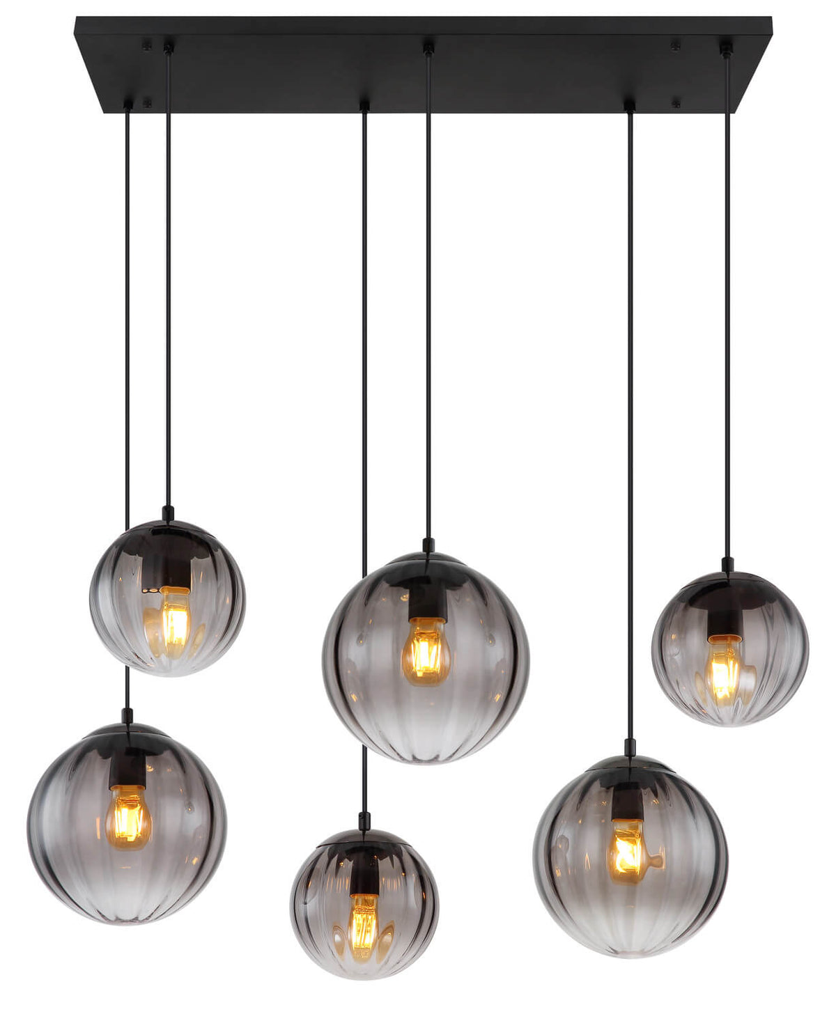 Suspension Dallerta noire mat (15216-6)