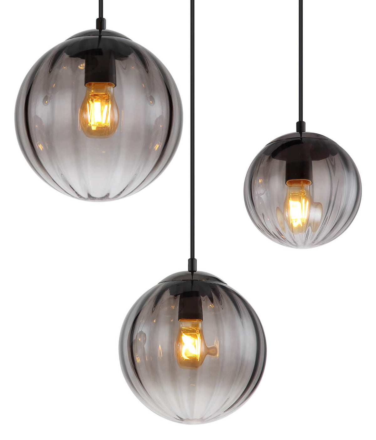 Suspension Dallerta noire mat (15216-6)