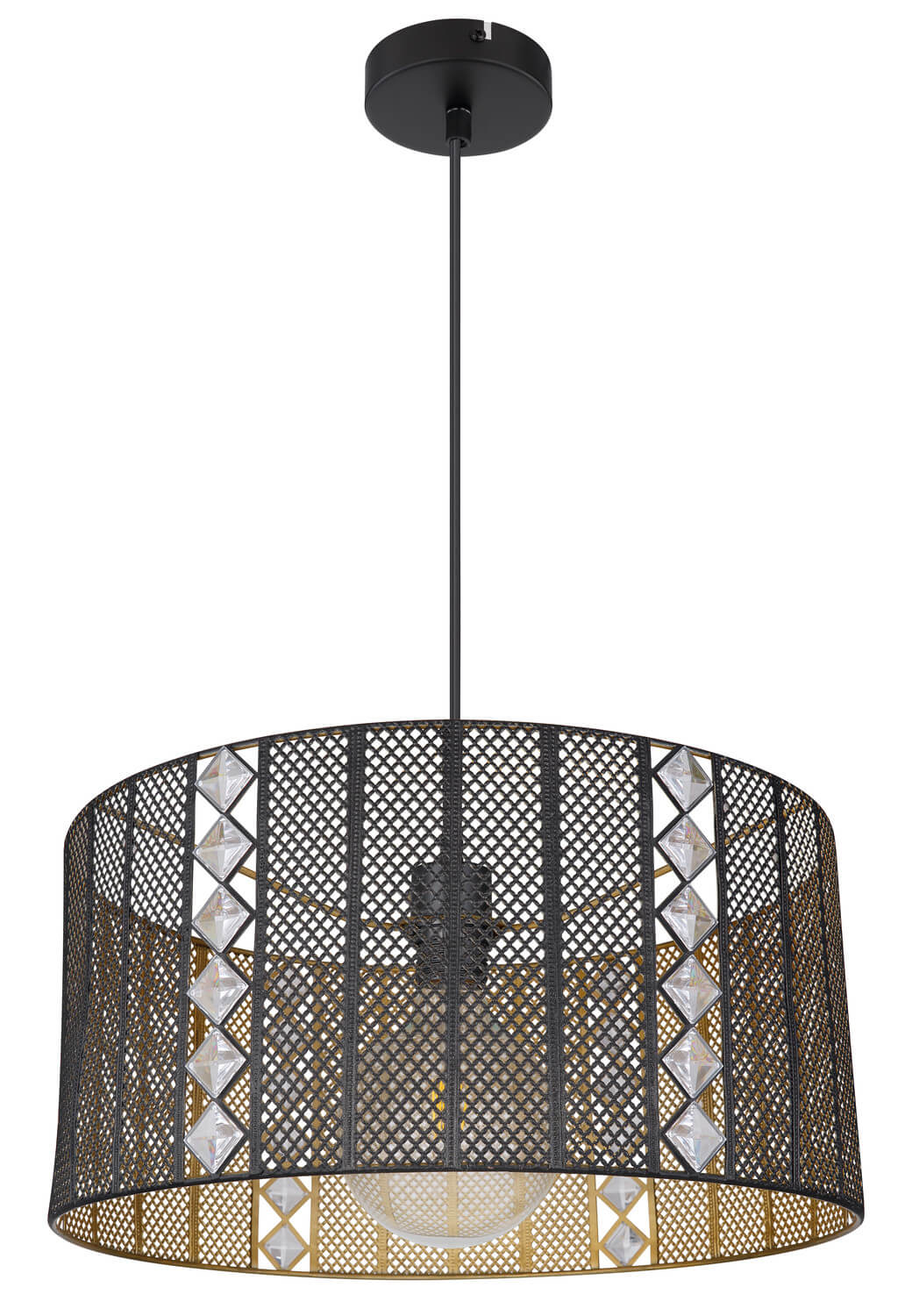 Suspension Abini noire mat