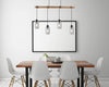 Suspension Hadera noire mat, H 120 cm