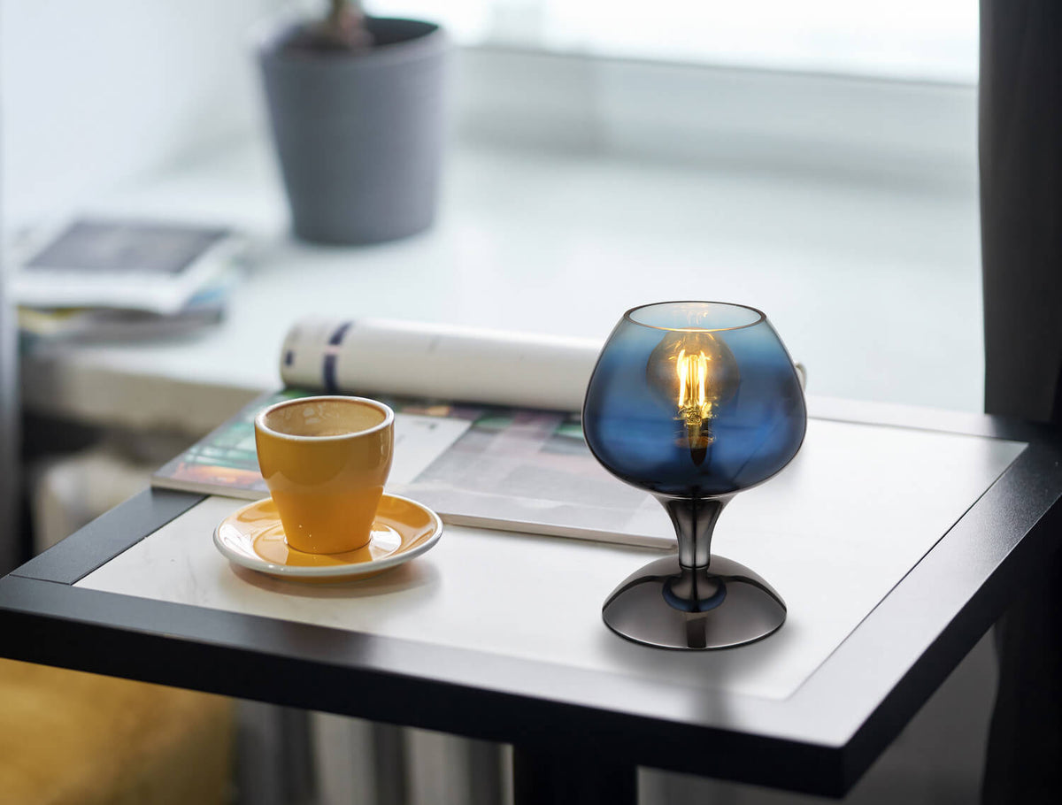 Lampe à poser Maxy noire et chromée (15548T5)
