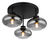 Plafonnier Shaun noir mat, Ø 40 cm
