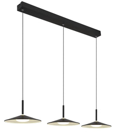 Suspension Lampone noire mat, H 150 cm