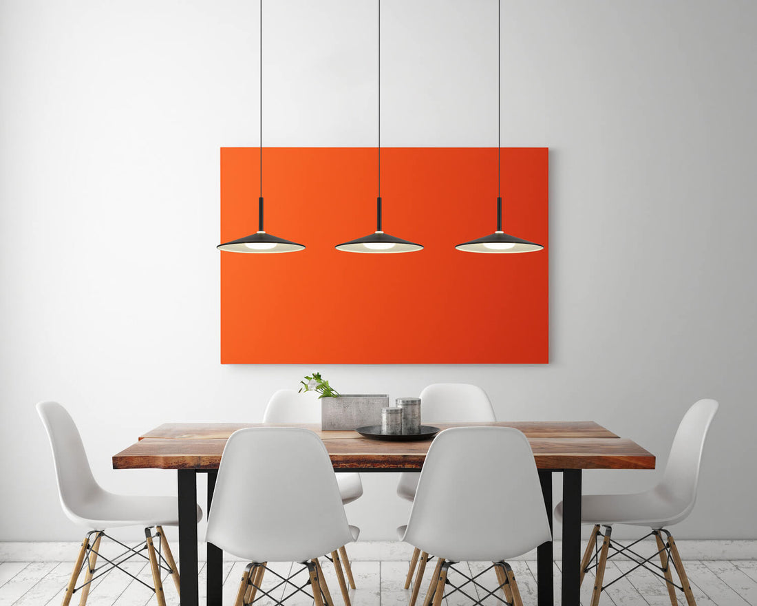 Suspension Lampone noire mat, H 150 cm