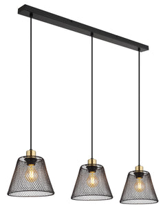 Suspension Baku noire mat (15646-3H)