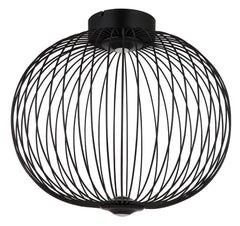 Plafonnier Galway noir mat, Ø 50 cm