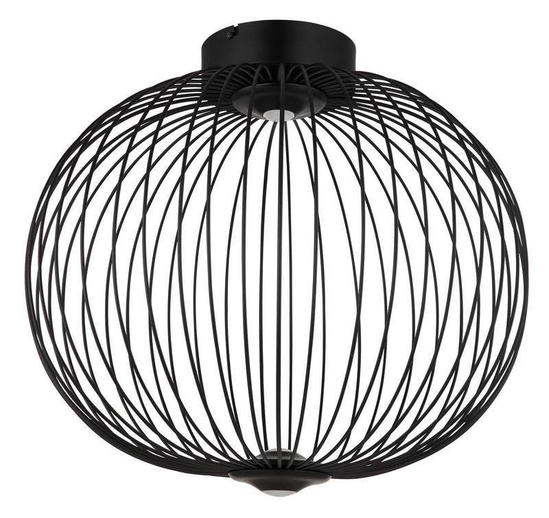 Plafonnier Galway noir mat, Ø 50 cm