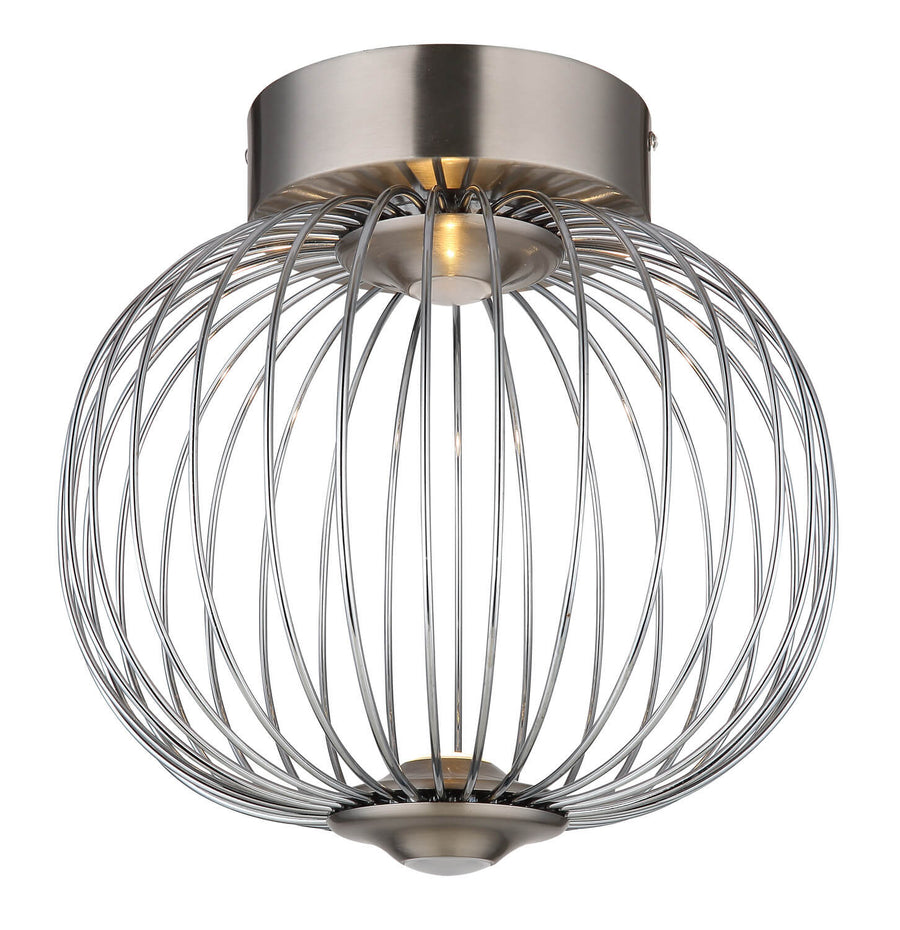 Vue rapprochée du plafonnier allumé diffusant une lumière chaude