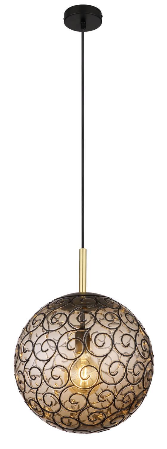 Suspension Fitz noire mat