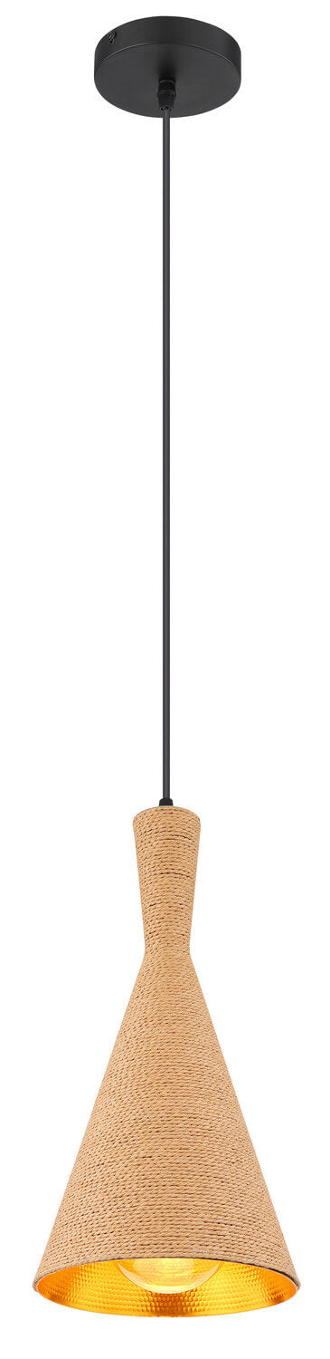 Suspension Ludmilla noire mat