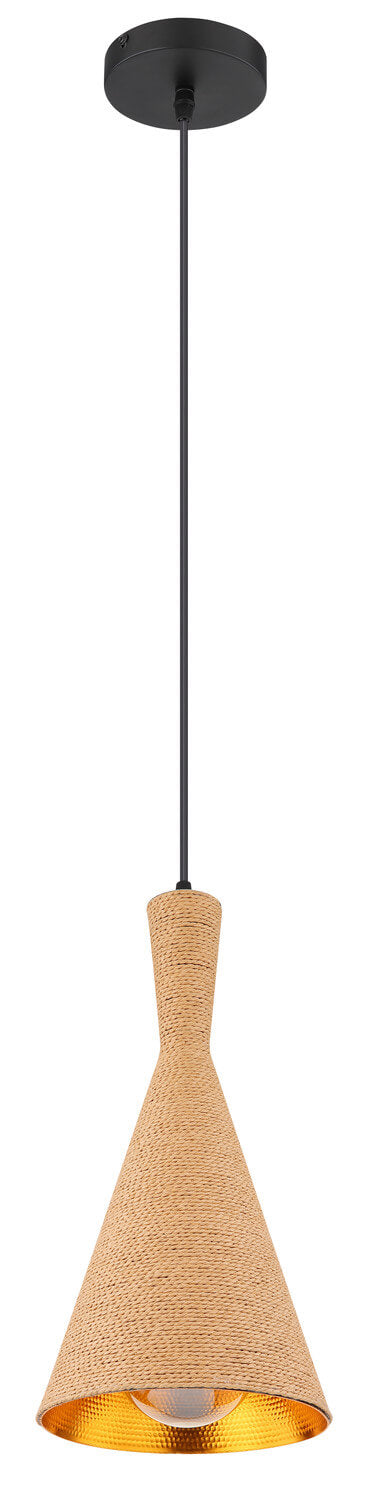 Suspension Ludmilla noire mat