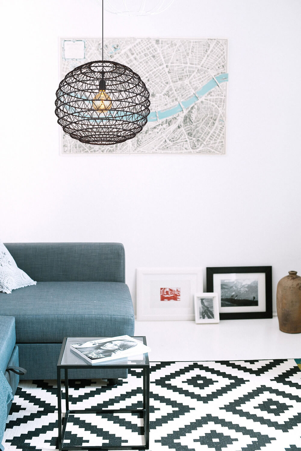 Suspension Senni noire mat (15689H2)