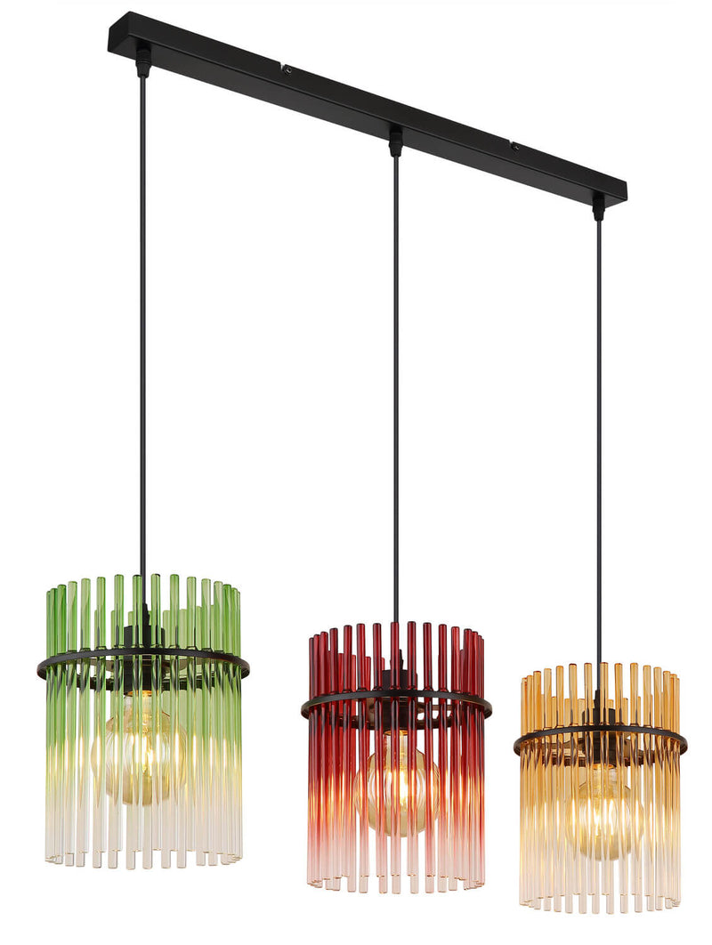 Suspension Gorley noire mat, H 140 cm (15698-3HMM)