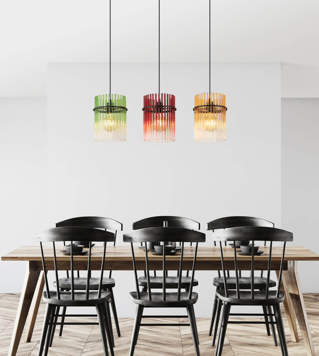 Suspension Gorley noire mat, H 140 cm (15698-3HMM)