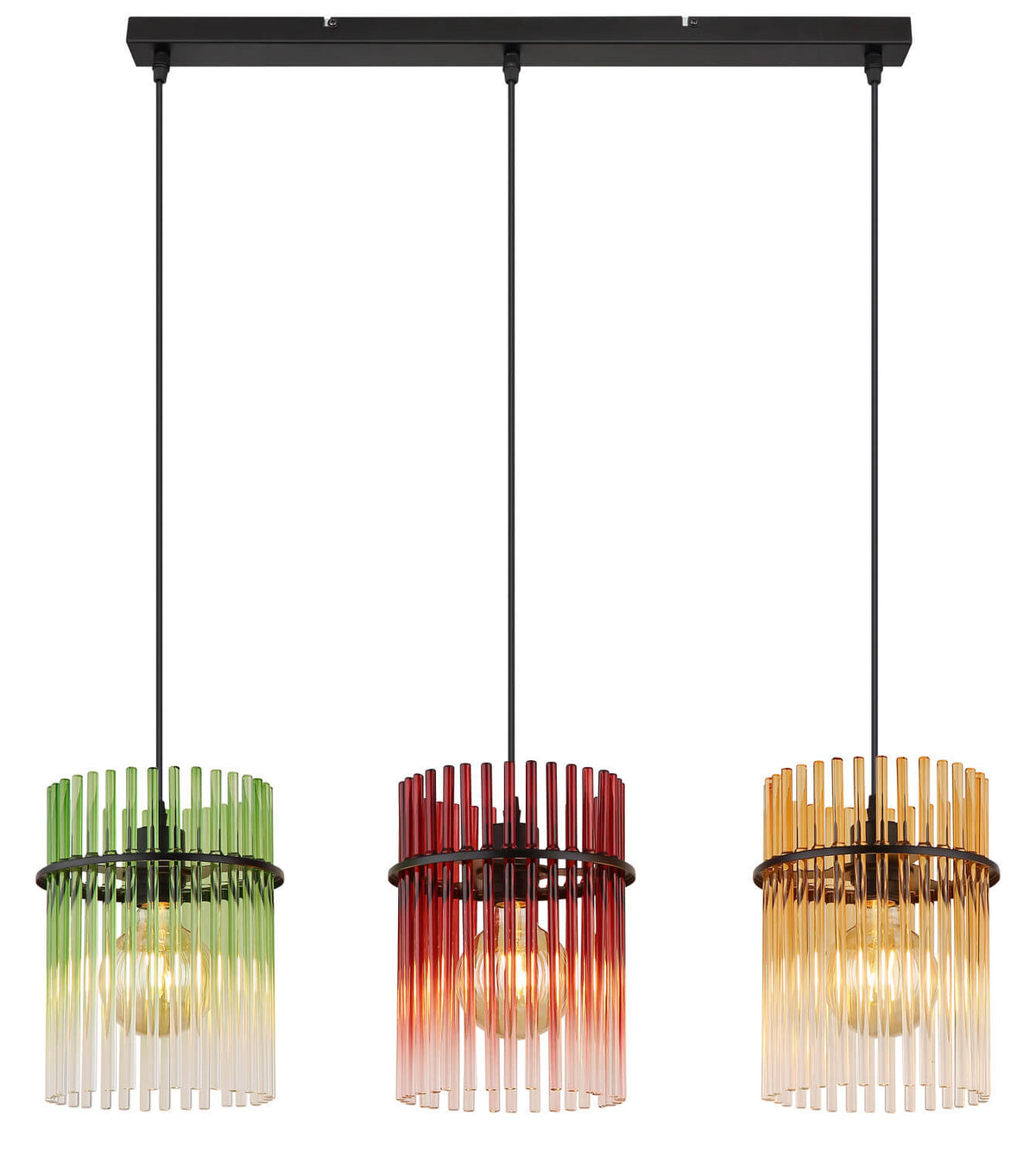 Suspension Gorley noire mat, H 140 cm (15698-3HMM)