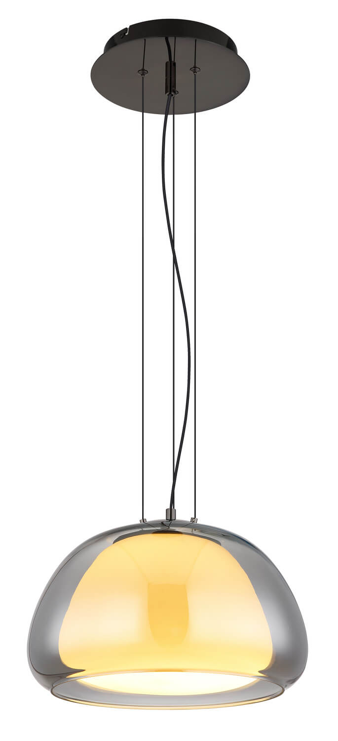 Suspension Avila noire et chromée (15743H1L)