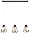 Suspension Zachary noire mat (15745-3H)