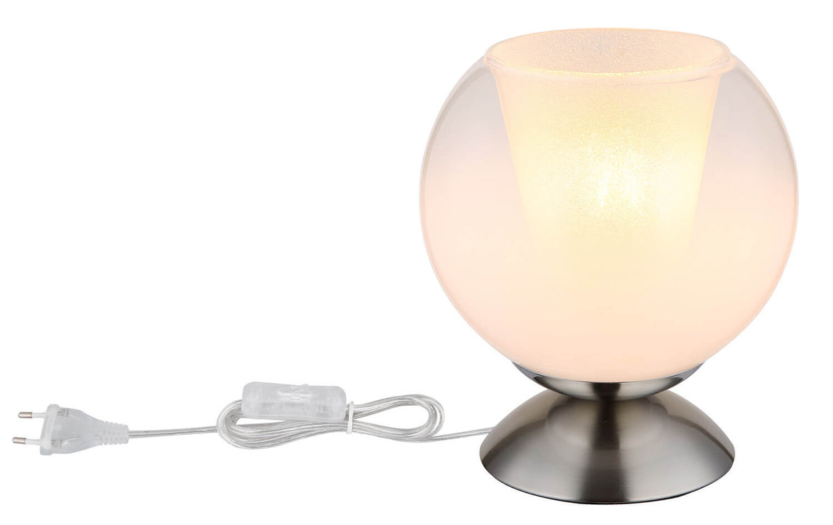 Lampe à poser Barry nickel satiné