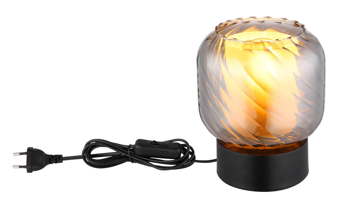 Lampe à poser Xia noire mat