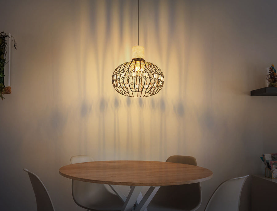 Suspension Dorthy noire mat (15778H)
