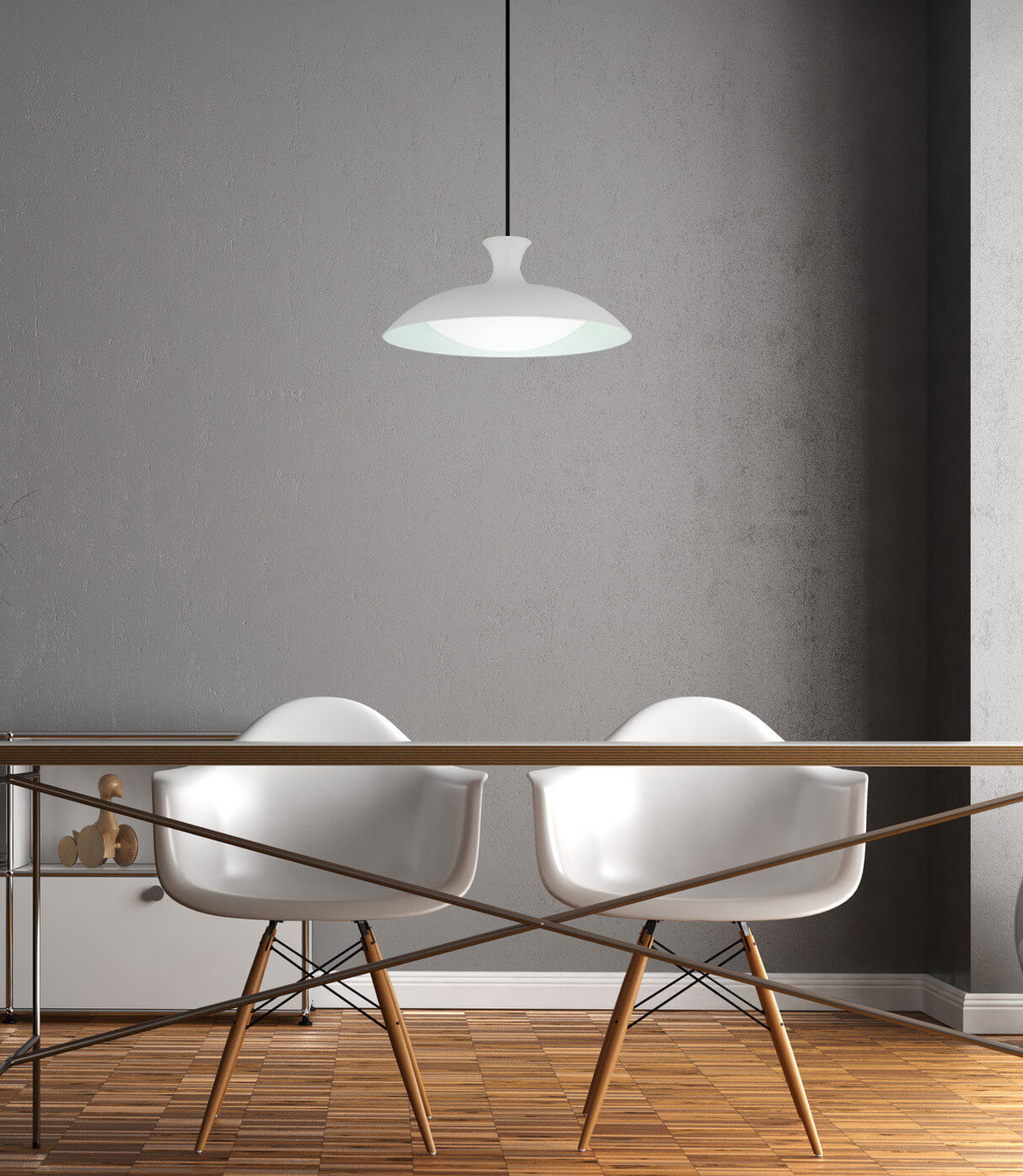 Suspension Rocha blanche mat