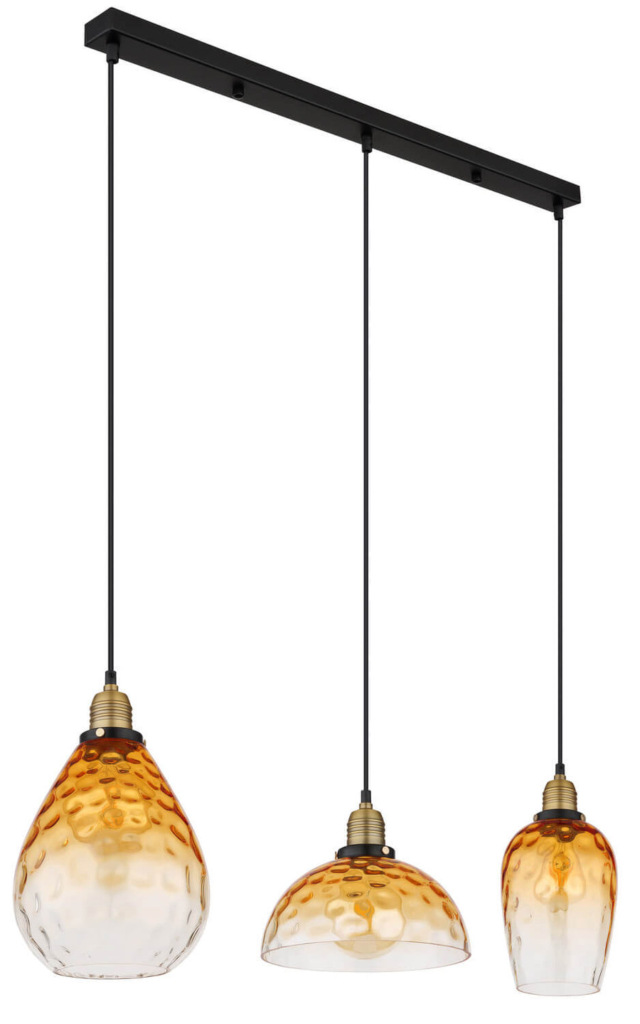 Suspension Salvy noire mat, H 120 cm (15786-3H)