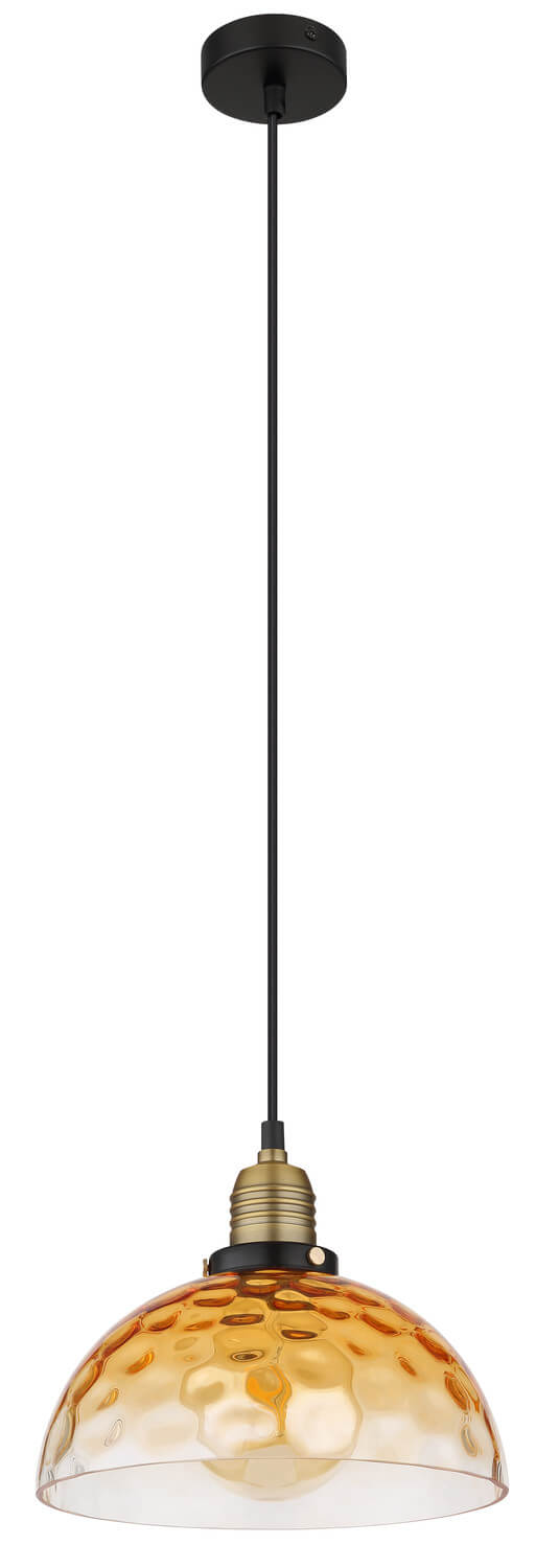 Seconde vue du luminaire, mettant en valeur la forme hémisphérique du verre.
