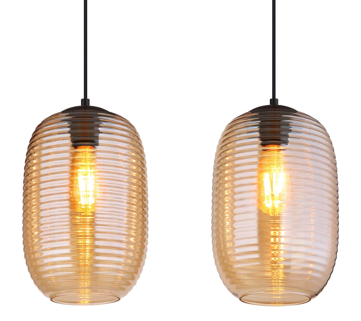 Suspension Jefrey noire mat (15794-4HA)