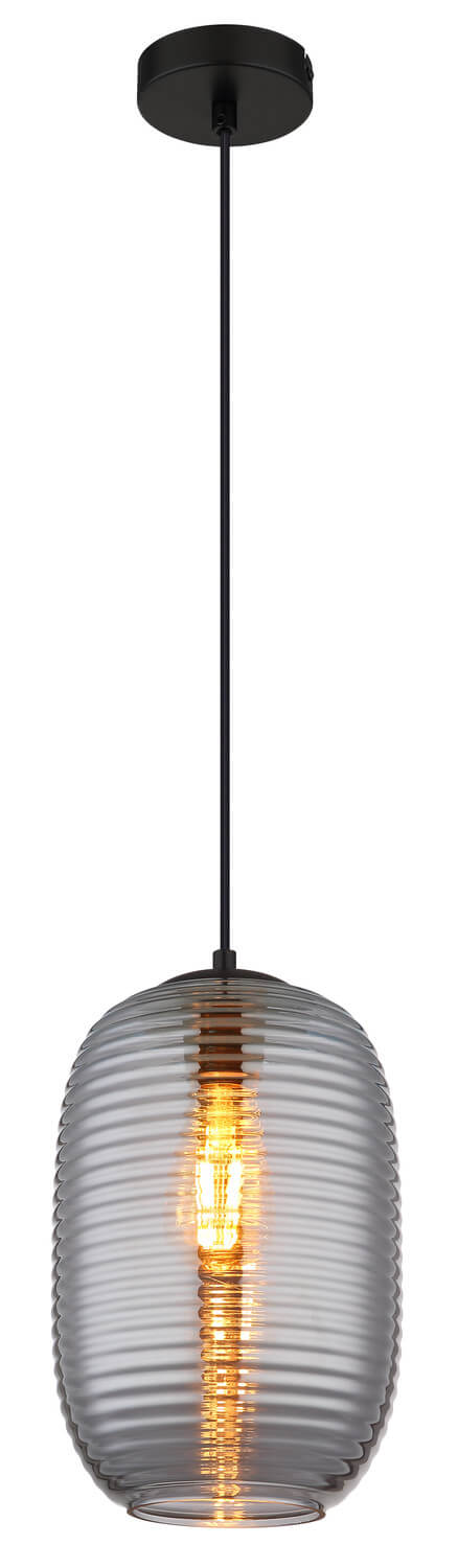 Suspension Jefrey noire mat (15794H)