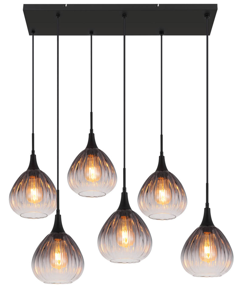 Suspension Olsen noire mat (15887-6H)