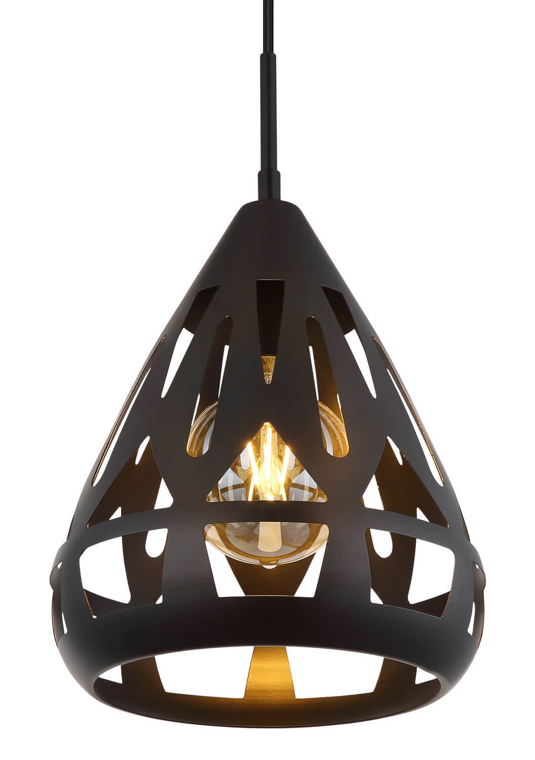 Suspension Hassan noire mat (15889H)