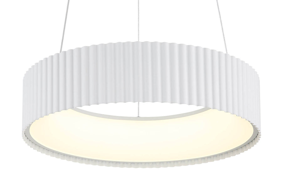 Suspension Kemp blanche mat
