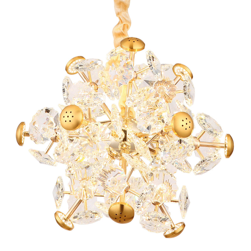 Suspension Floriella dorée, H 120 cm