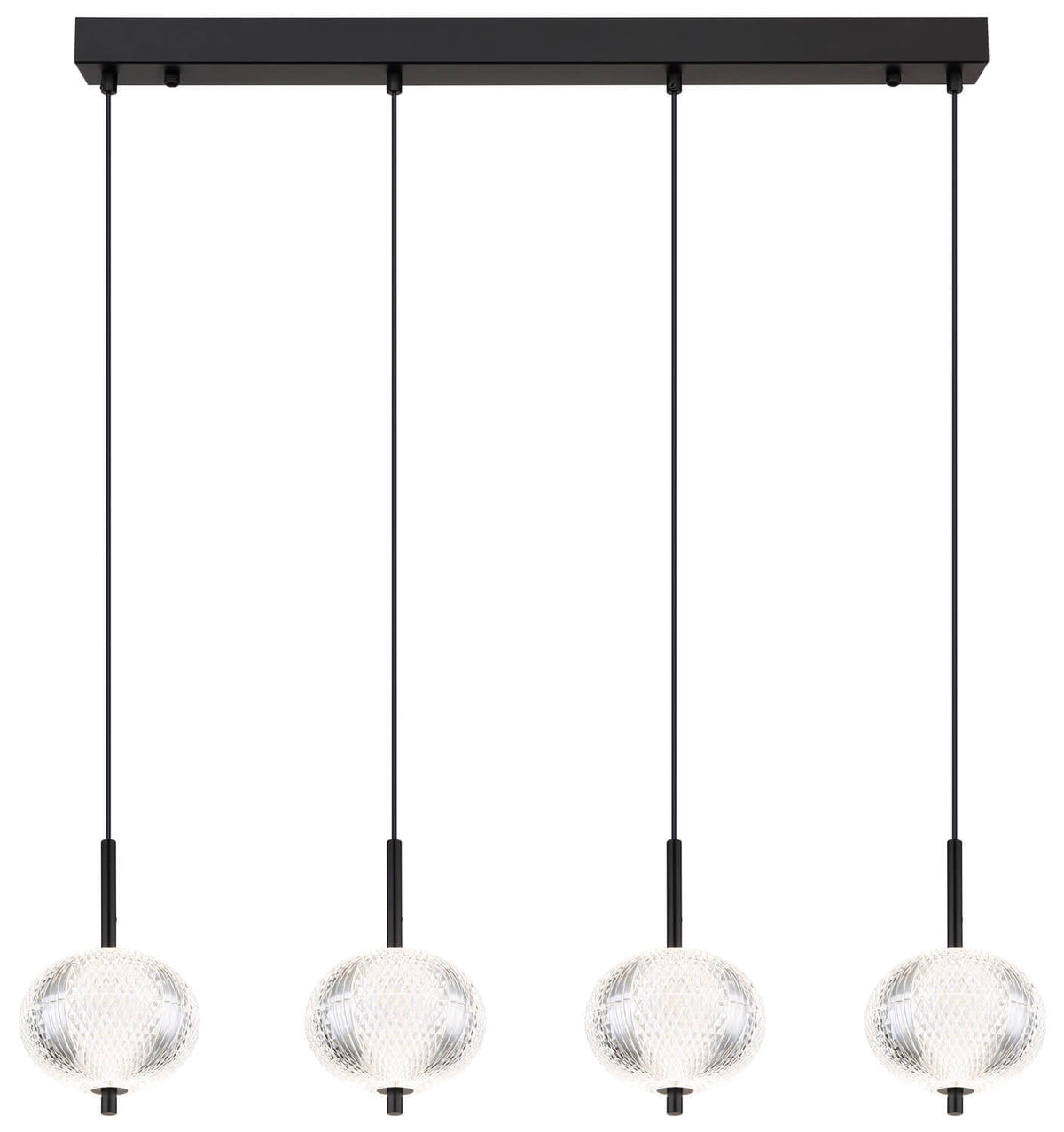 Suspension Aida noire mat, H 120 cm (16042-4H)