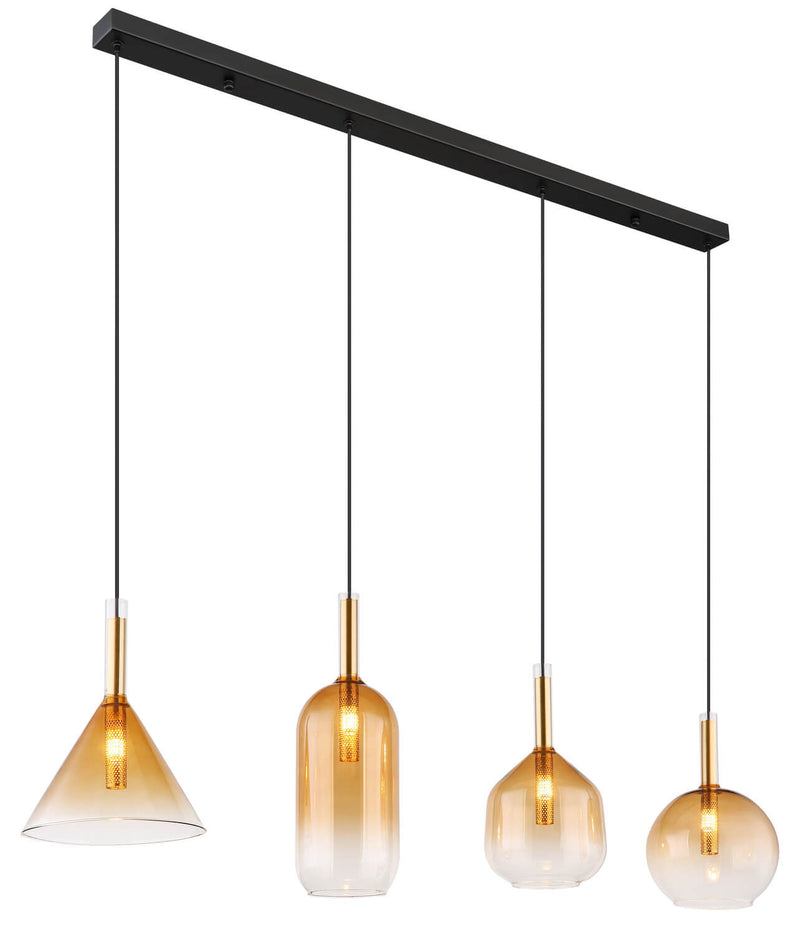Suspension Lopusa noire mat (16044-4H)