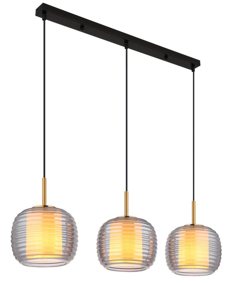 Suspension Lampigna noire mat (16049-3H)