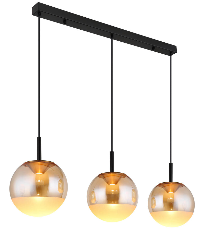 Suspension Severin noire mat, H 130 cm (16057-3H)