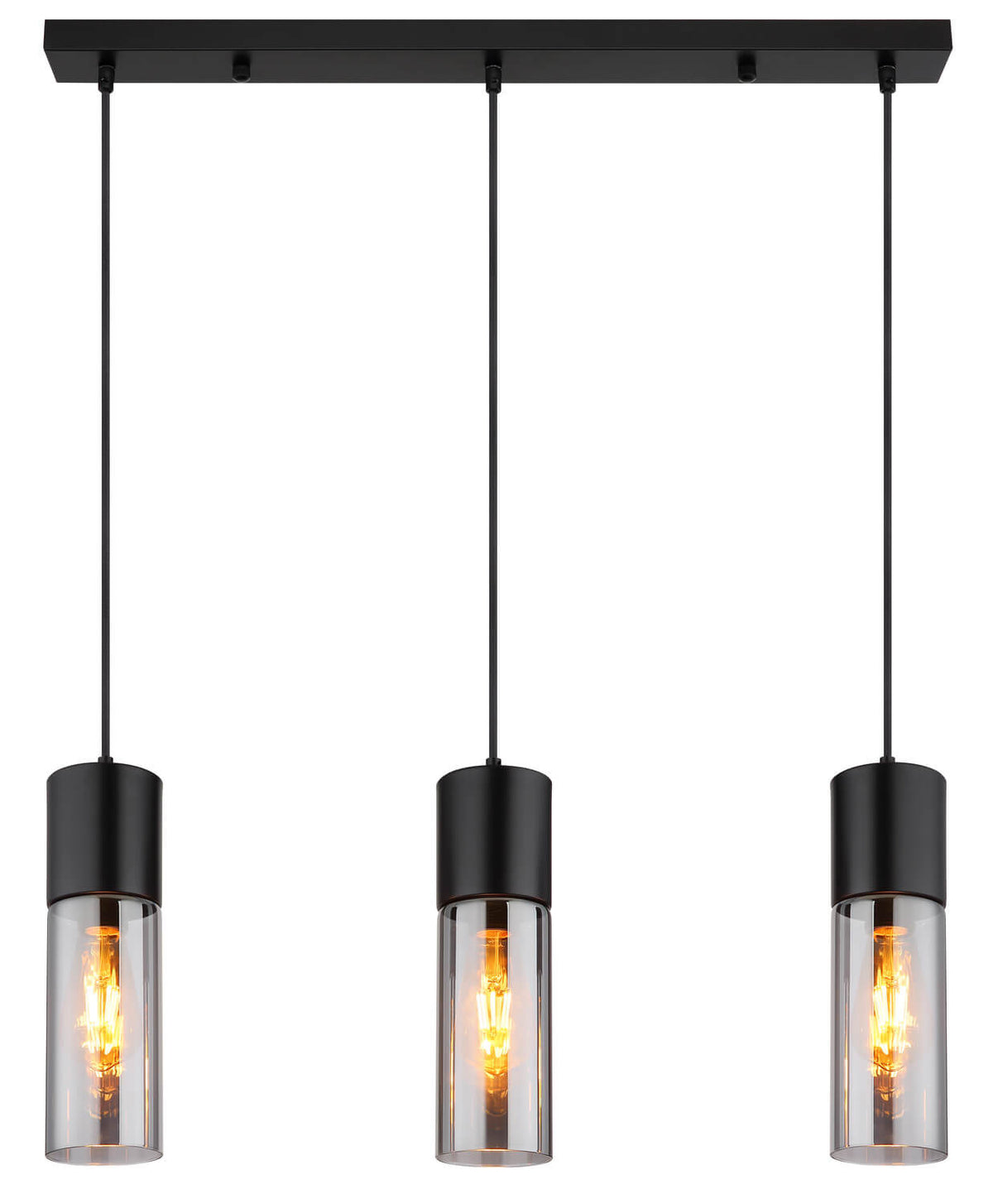 Suspension Annika noire mat, H 120 cm